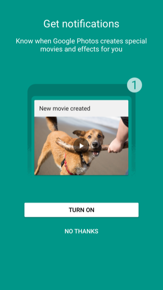 Google Photos iPhone onboarding screenshot